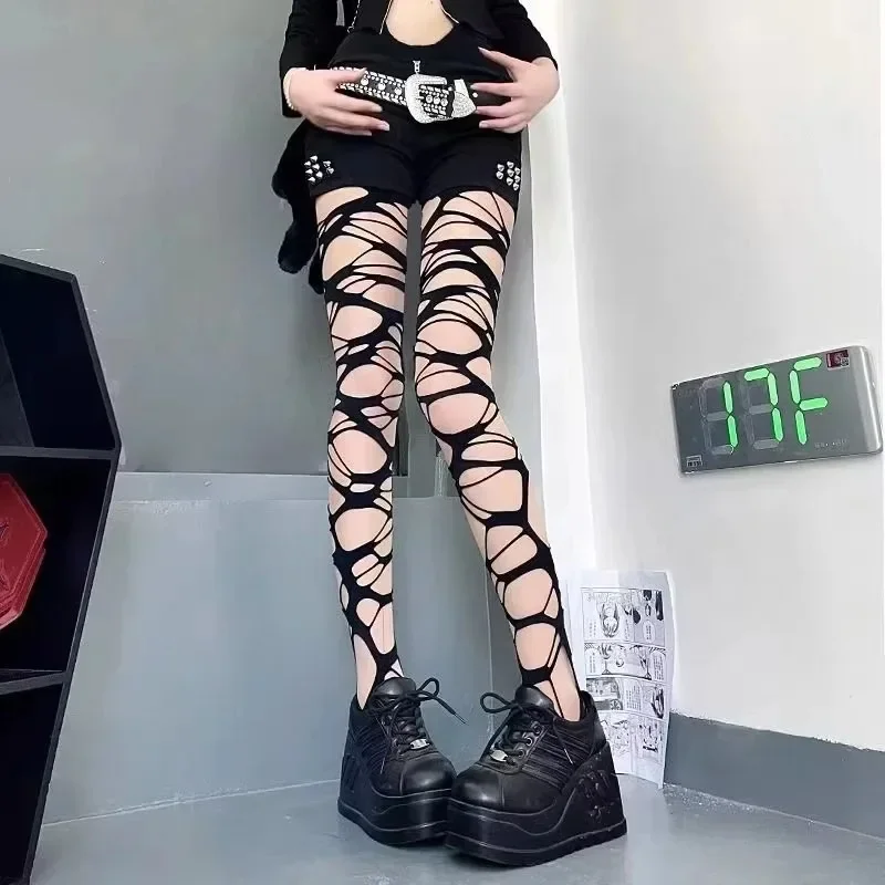 Fishnet Stocking Women - Sexy Black Ripped Fishnet Tights Women