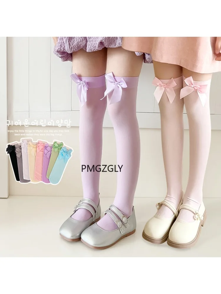 Girls Stockings * Pink Bow Kne - Thigh High Sock Stay Up reseña y precio