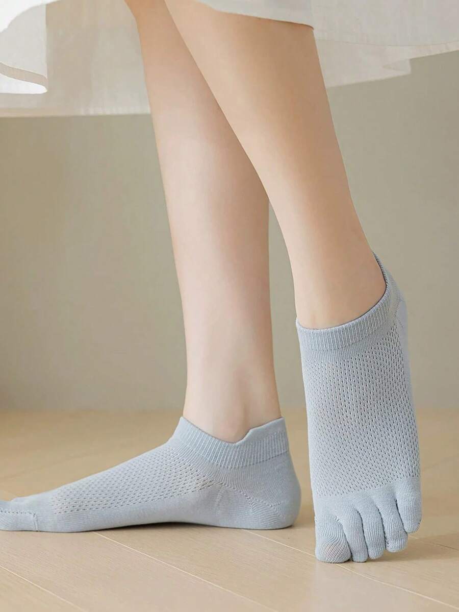 3 Pairs White Mesh Toe Socks F - Ankle Sock Low Cut reseña y precio