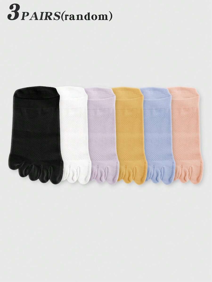 3 Pairs White Mesh Toe Socks F - Ankle Sock Low Cut reseña y precio