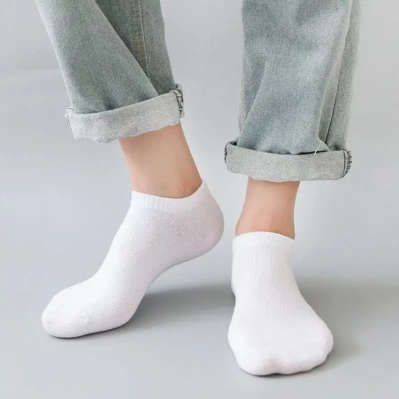 5 Pairs Unisex Casual Plain Co - No Show Sock Women reseña y precio