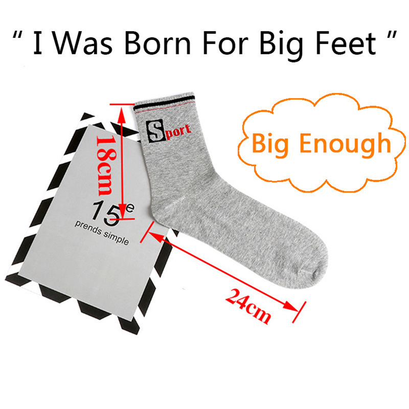 3 Pairs/Pack Big Large Socks E - Cotton Crew Sock Pack reseña y precio