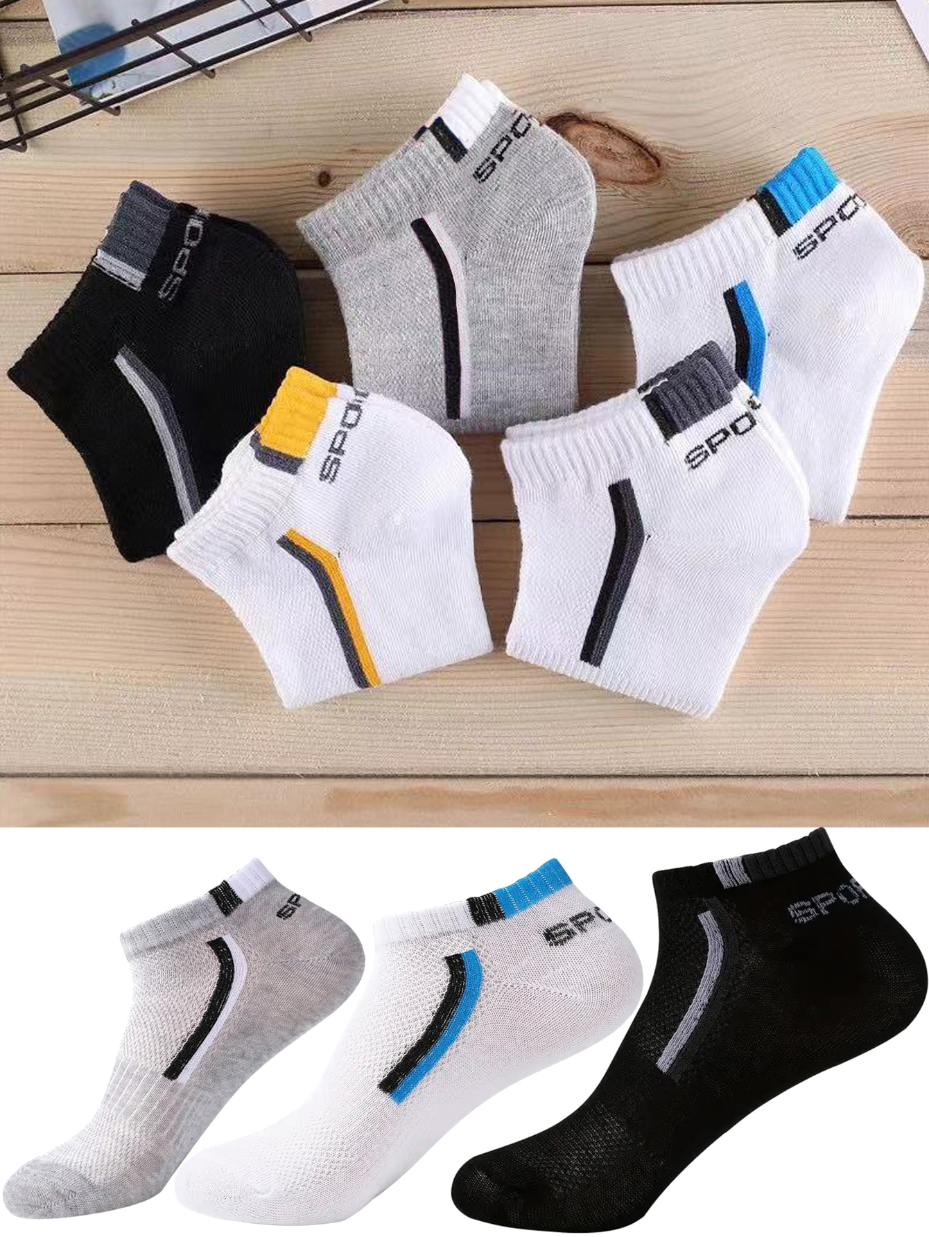 30pairs Men's Fashion Cotton B - Ankle Sock Low Cut reseña y precio