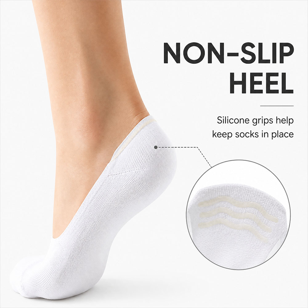 6 Pairs Unisex Cotton No Show  - Invisibility Sock Loafer reseña y precio