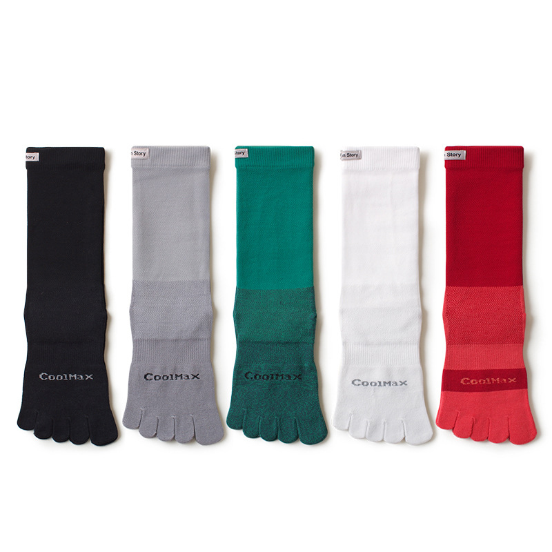 1/5 Pairs Men's High Crew Five - Toe Sock Split reseña y precio