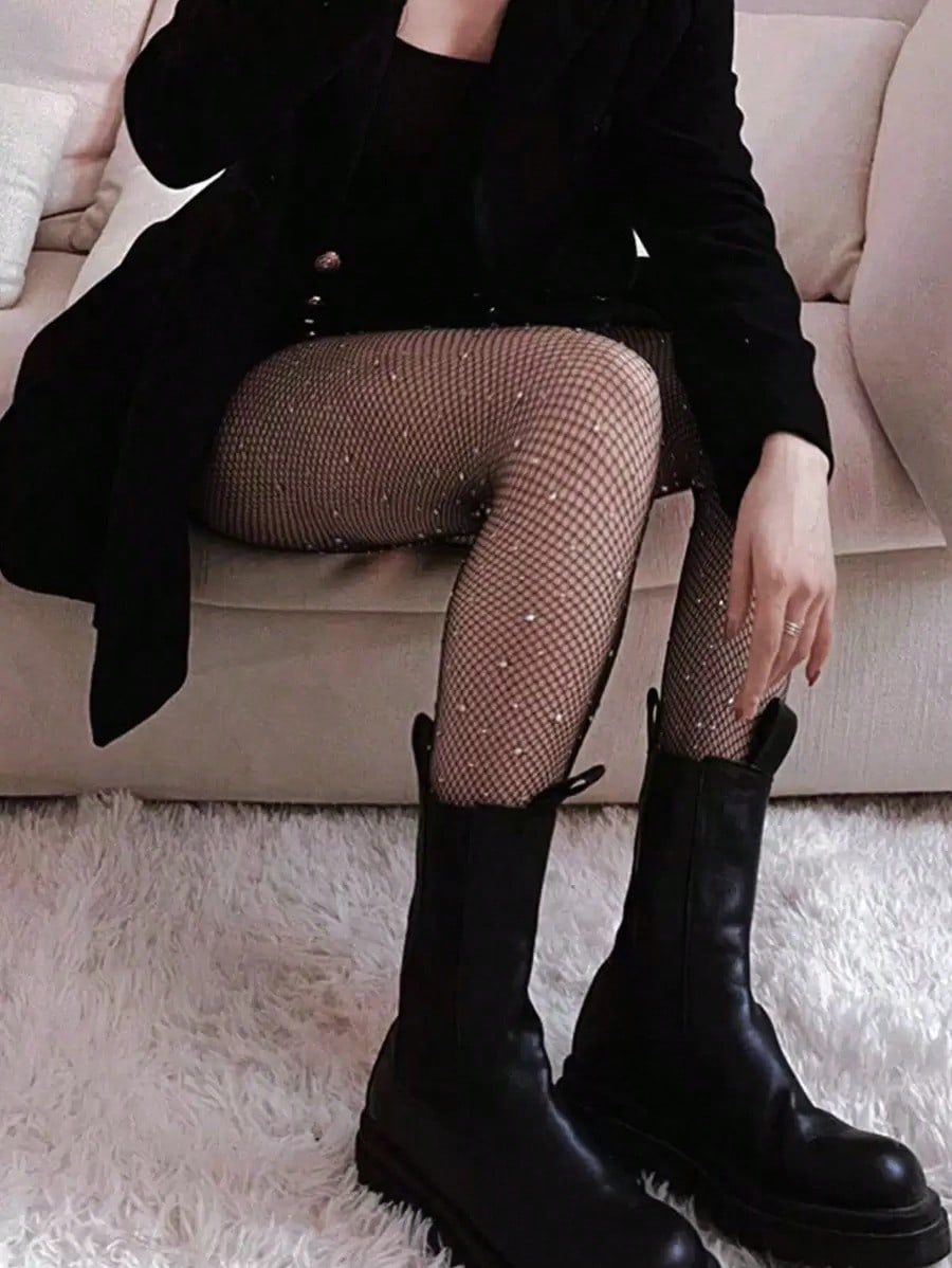 Women's Sheer Rhinestone Fishn - Tights Pantyhose Sheer reseña y precio