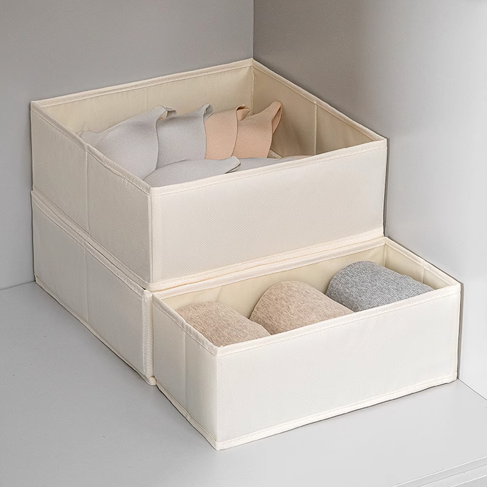 Foldable Cotton Linen Storage  - Sock Organizer Tray reseña y precio
