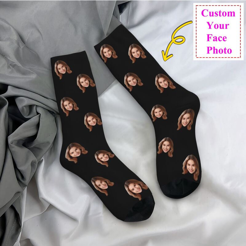 Personalized Custom Face Photo - Dress Sock Men reseña y precio