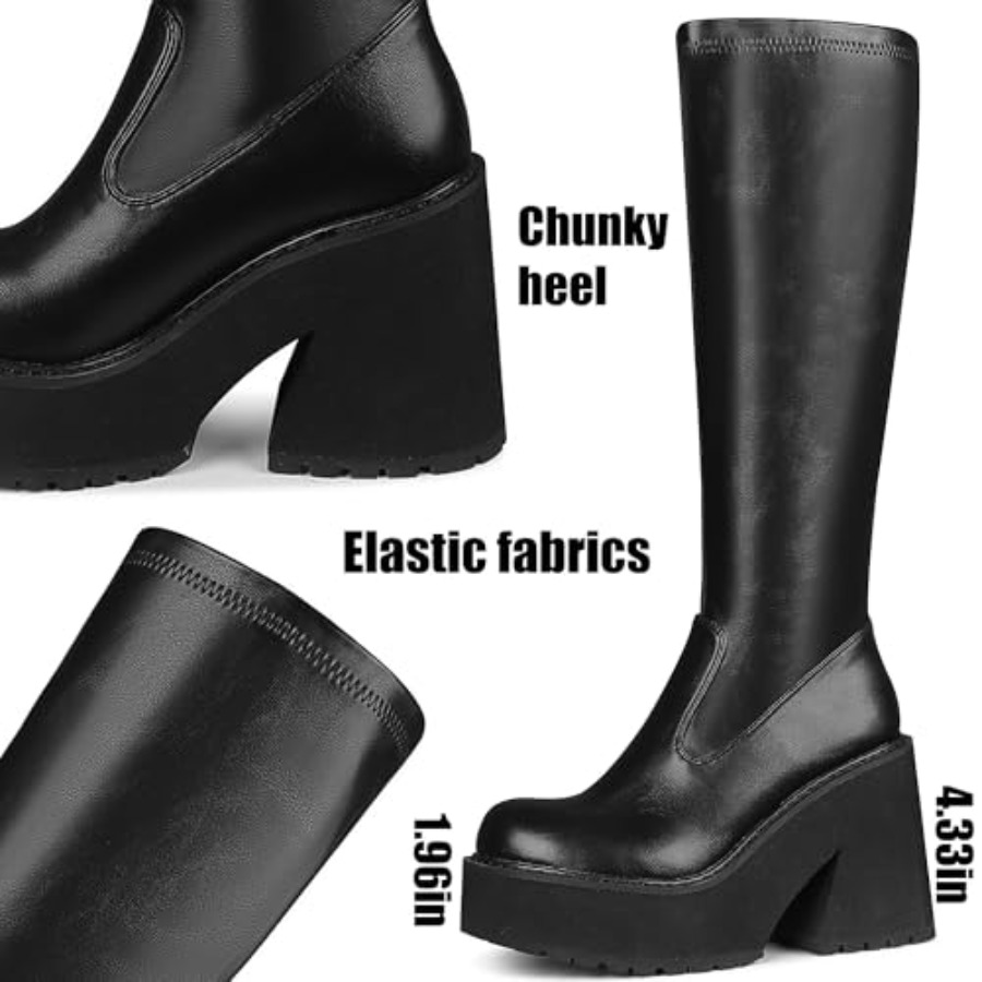 AMINUGAL Womens Elastic Knee H - Knee High Sock Women reseña y precio