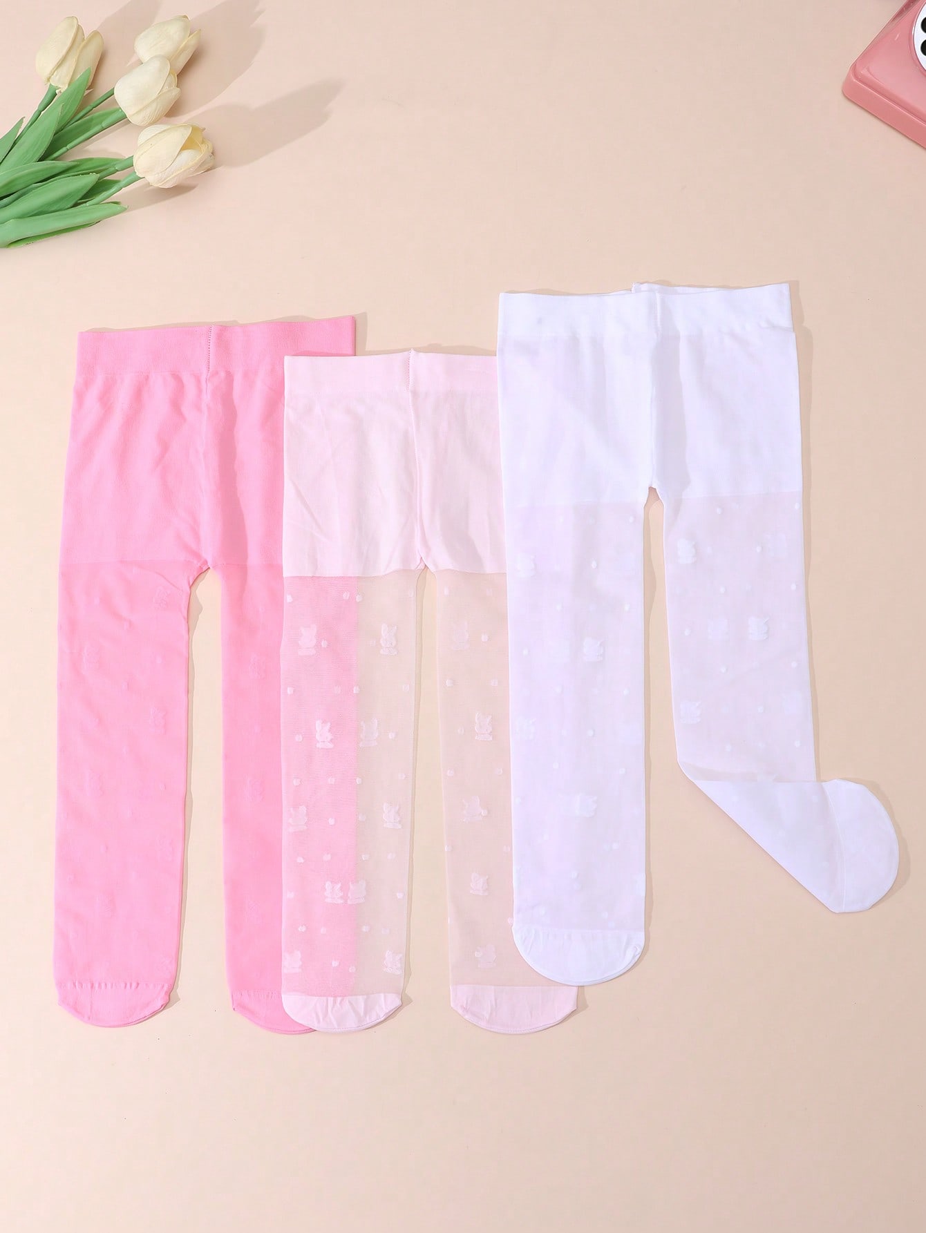 3Pack Girls Rabbit Print Tight - Tights Pantyhose Sheer reseña y precio