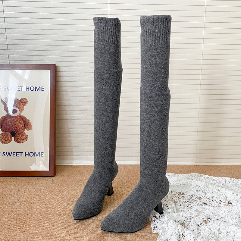 High Heels Women's Sock Boots  - Knee High Sock Women reseña y precio