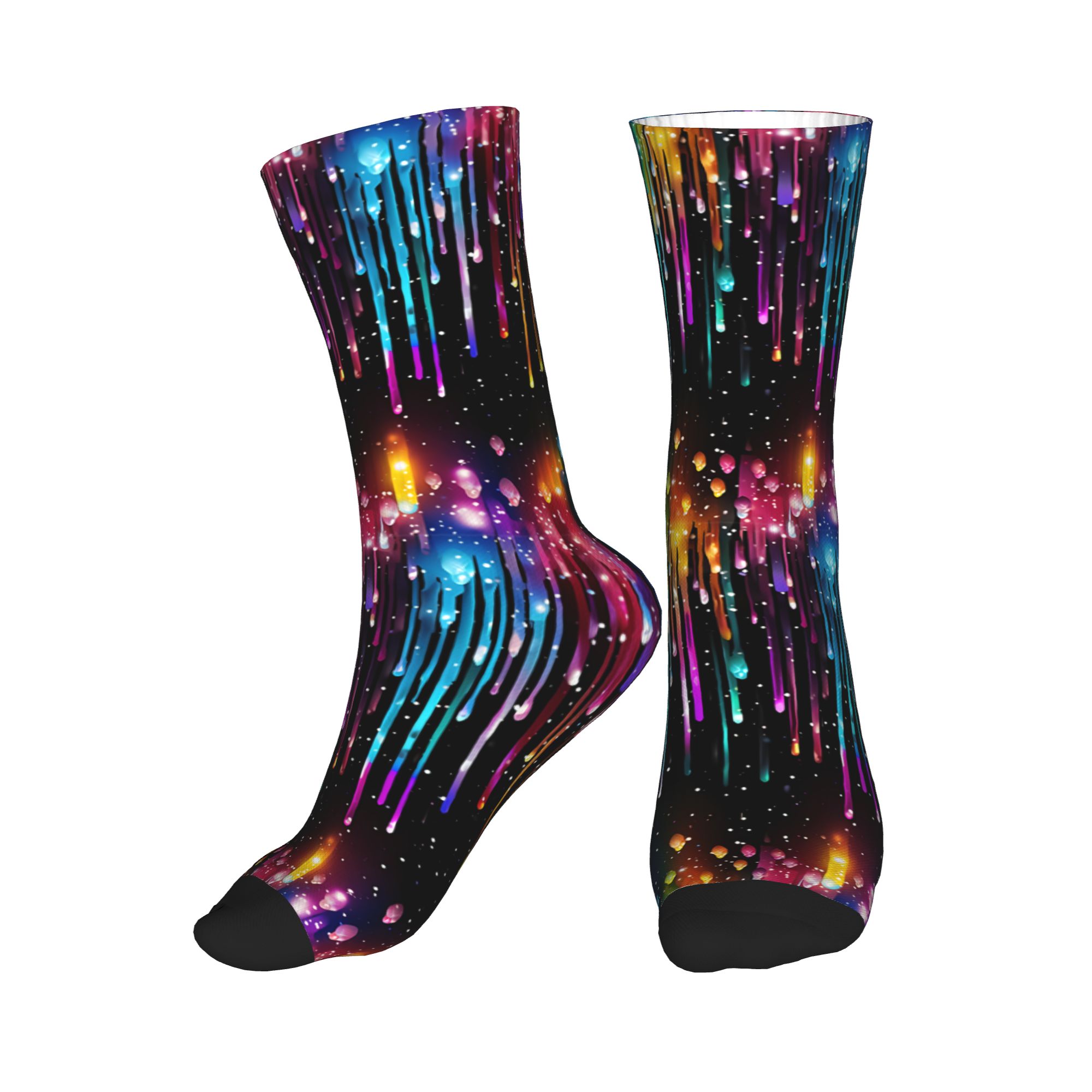 Cute Men's Dripping Rainbow Li - Dress Sock Men reseña y precio