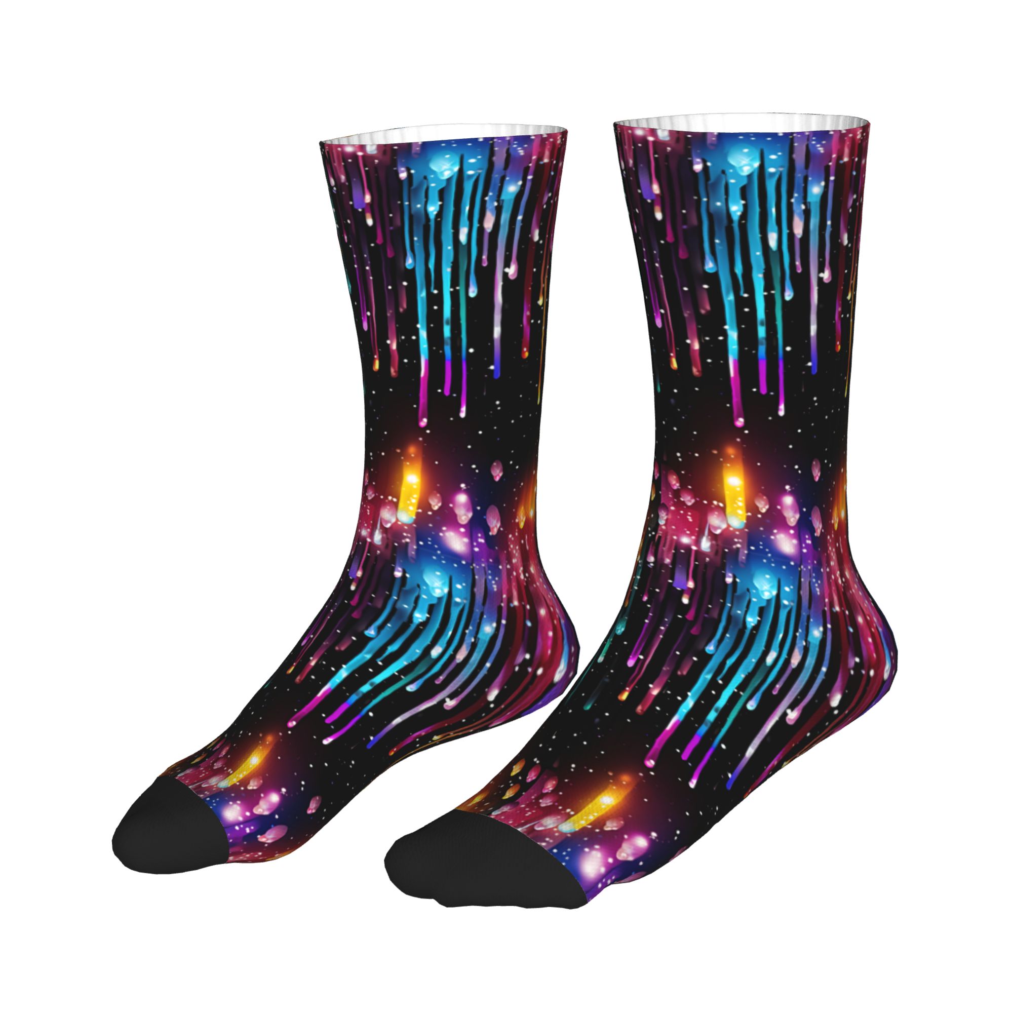 Cute Men's Dripping Rainbow Li - Dress Sock Men reseña y precio