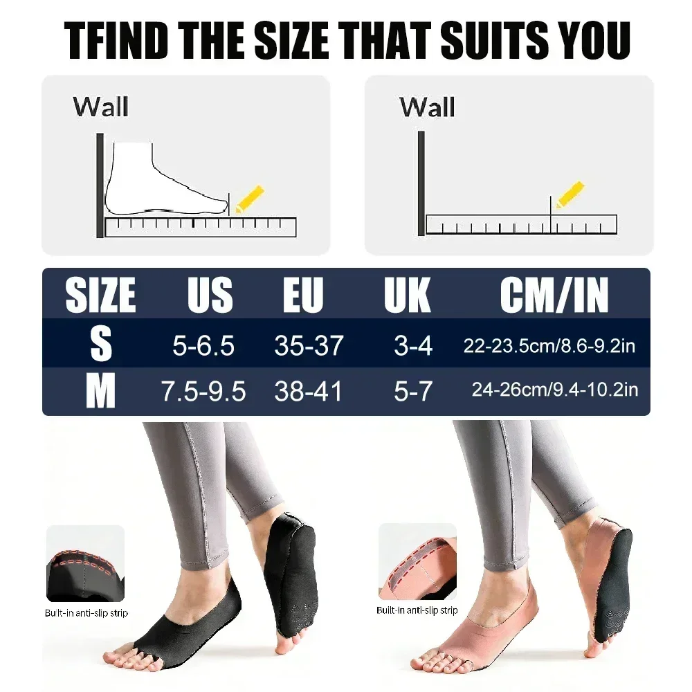 1Pair Toeless Yoga Pilates Soc - Grip Sock Yoga reseña y precio
