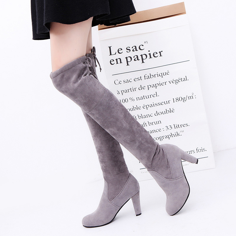 Women's Boots Stretch Fabric O - Knee High Sock Women reseña y precio
