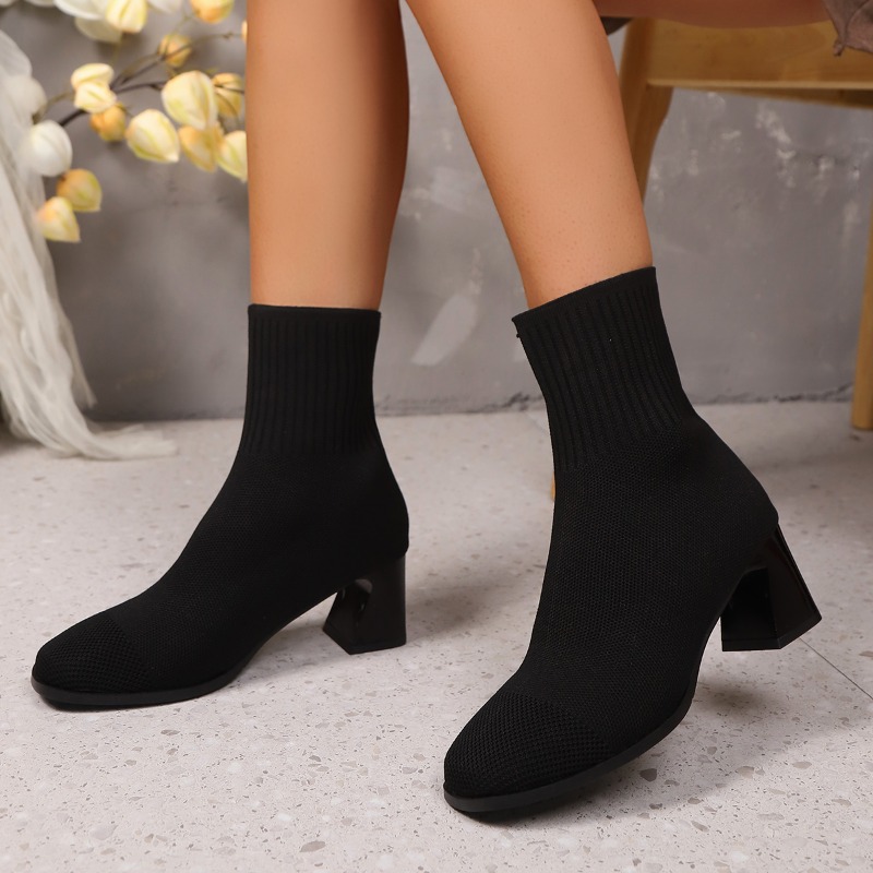 Women's Ankle Boots Knitted He - No Show Sock Women reseña y precio