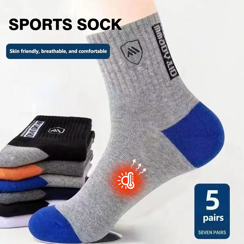 5 Pairs Men's Anti Odor & Anti - Cotton Crew Sock Pack reseña y precio