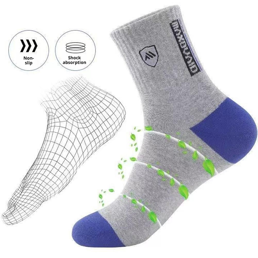 5 Pairs Men's Anti Odor & Anti - Cotton Crew Sock Pack reseña y precio