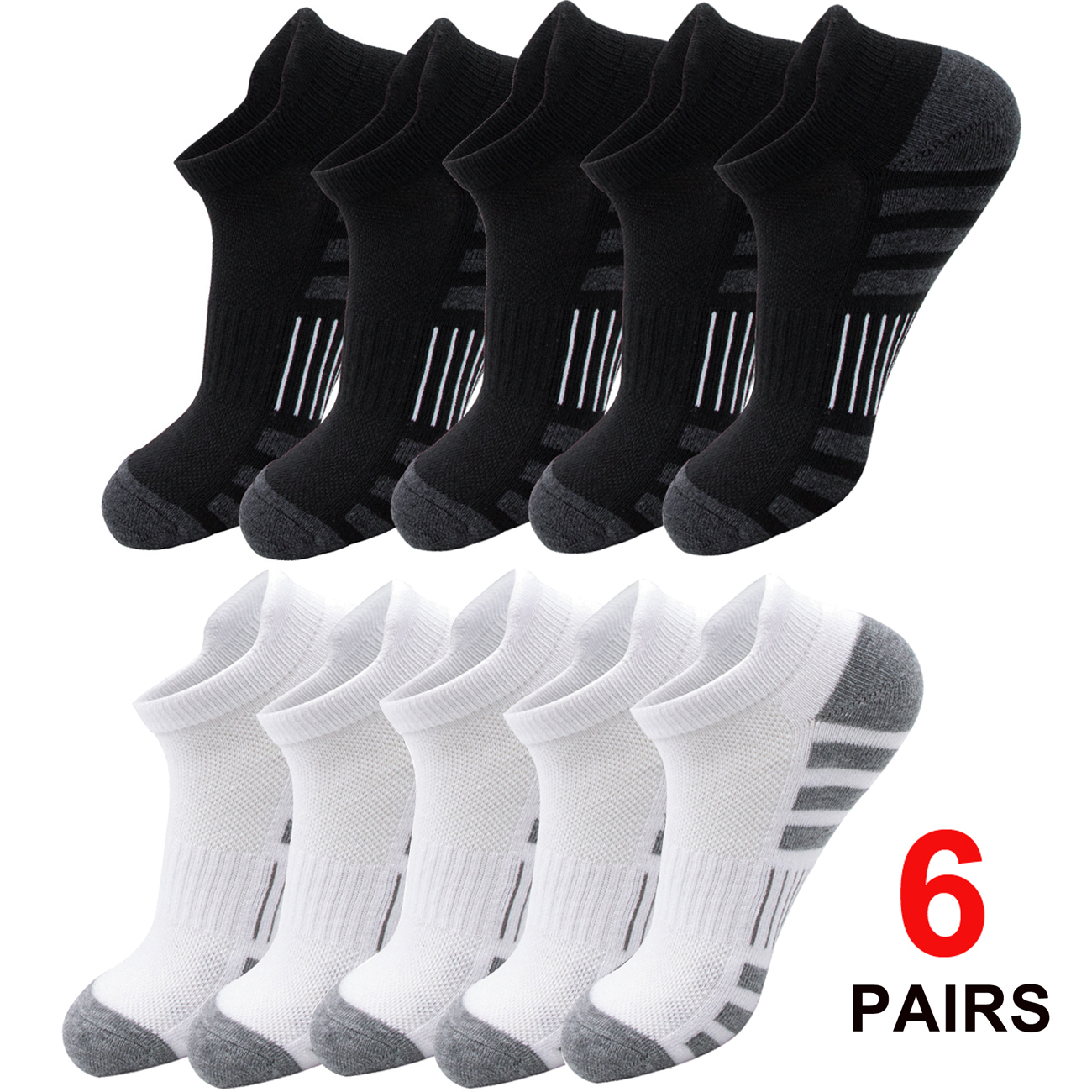 6/24 Pairs Cushioned Breathabl - Athletic Sock Cushion reseña y precio