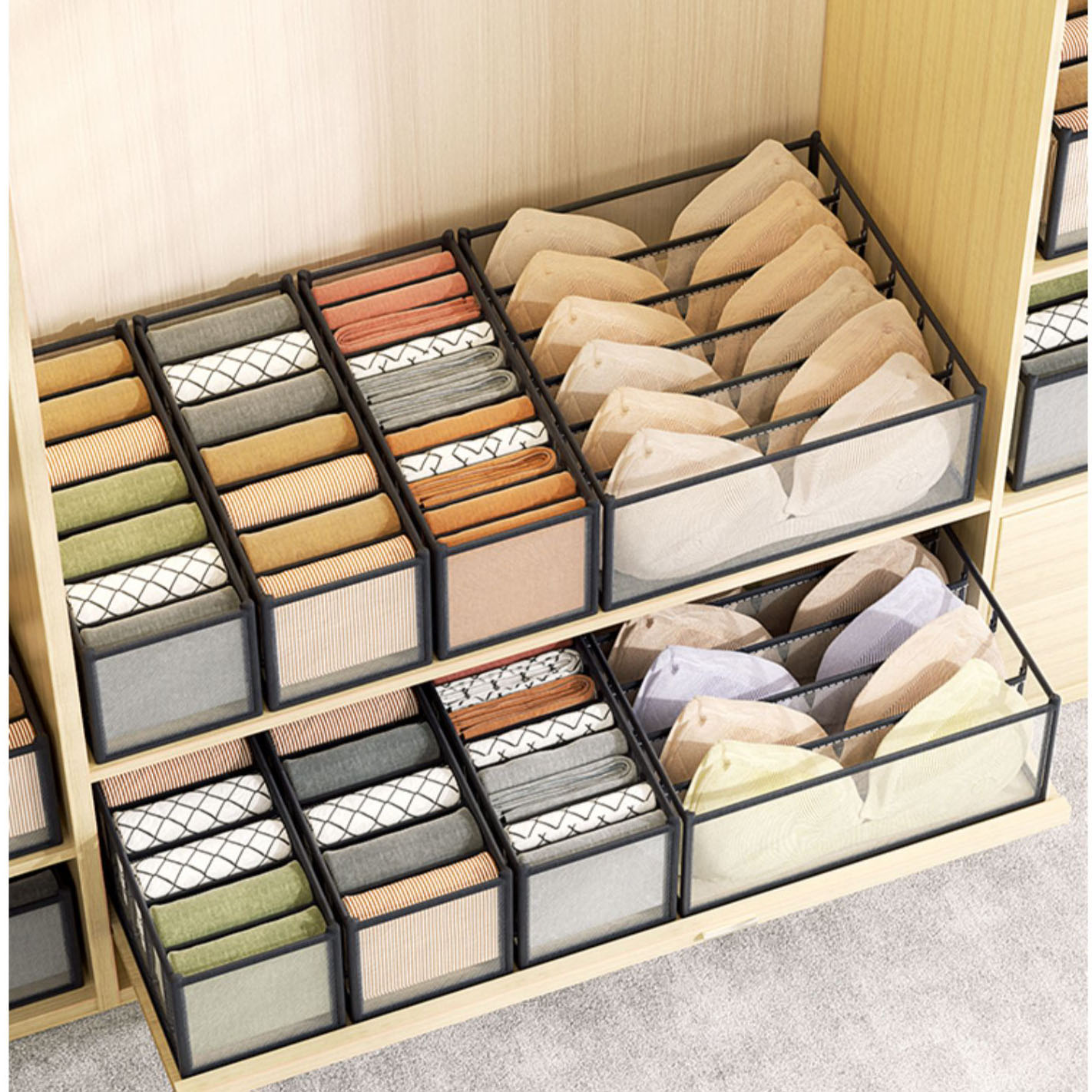 Underwear storage box home war - Sock Organizer Tray reseña y precio