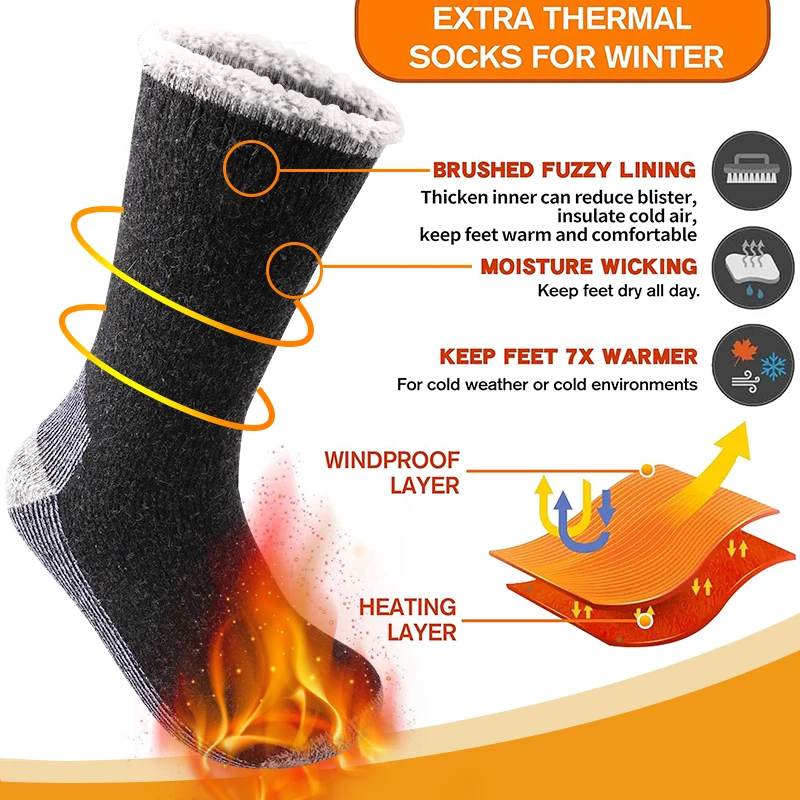 3Pairs High-Quality Thicken Wi - Thermal Sock Winter reseña y precio