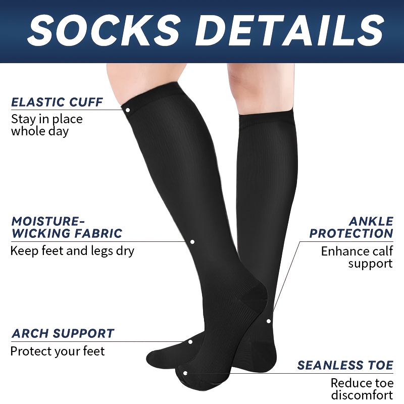 6 Pairs Mid-Calf Compression S - Wool Hiking Sock reseña y precio
