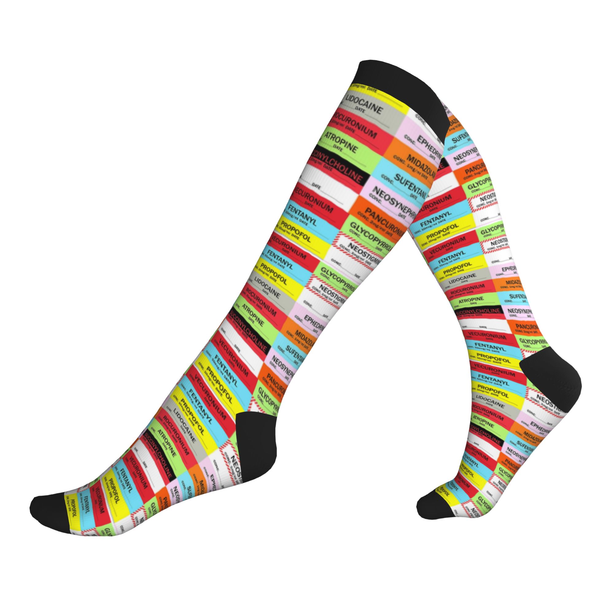 Novelty Printed Anesthesia Med - Compression Sock Medical reseña y precio
