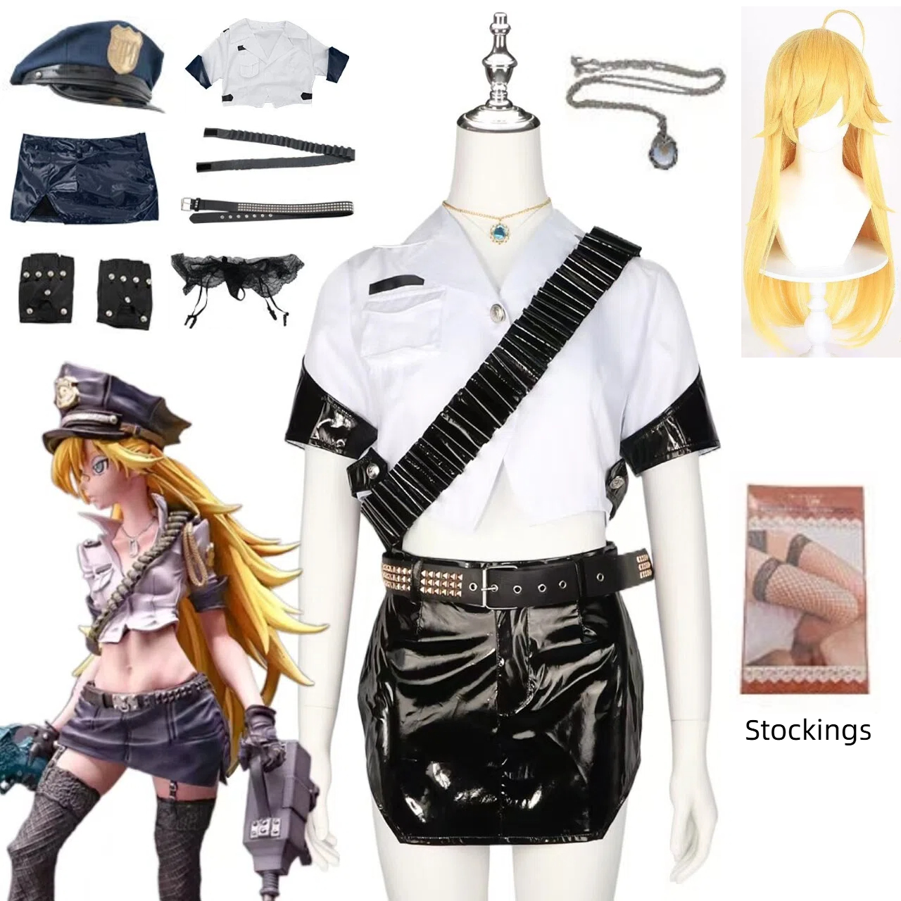 Anime Panty Stocking Cosplay C - Fishnet Stocking Women reseña y precio