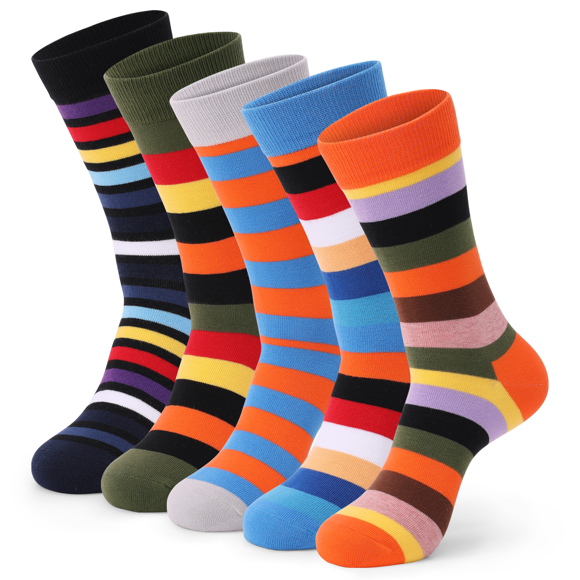 5Pairs Mens Fun Dress Socks, P - Cotton Crew Sock Pack reseña y precio
