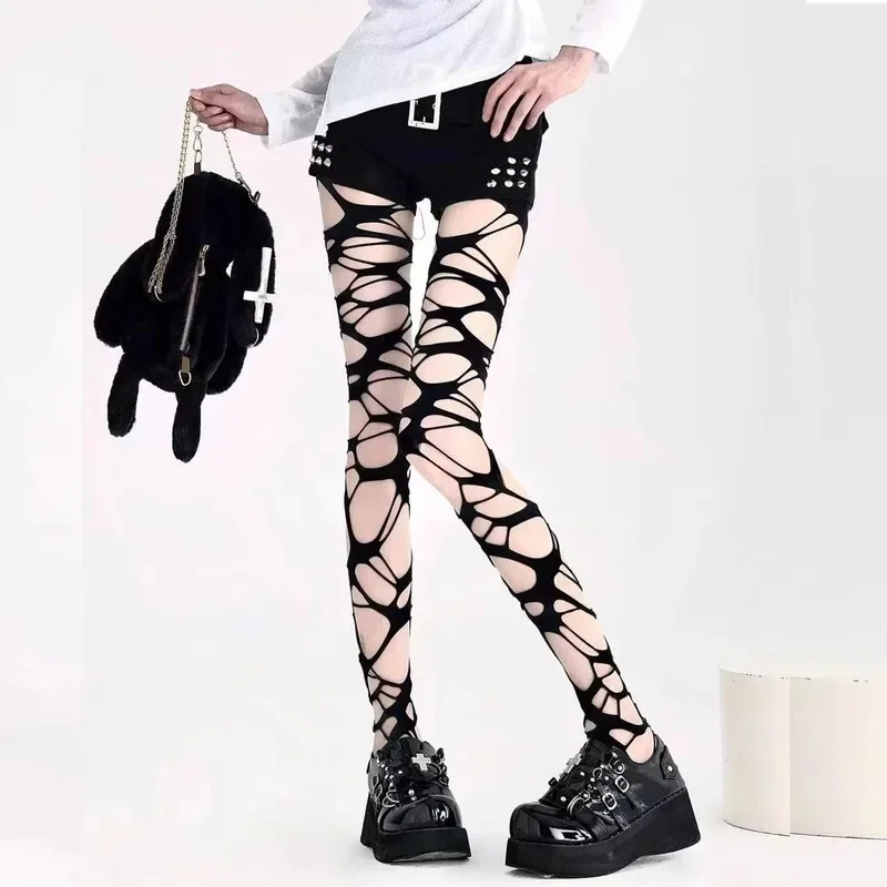 Sexy Black Ripped Fishnet Tigh - Fishnet Stocking Women reseña y precio