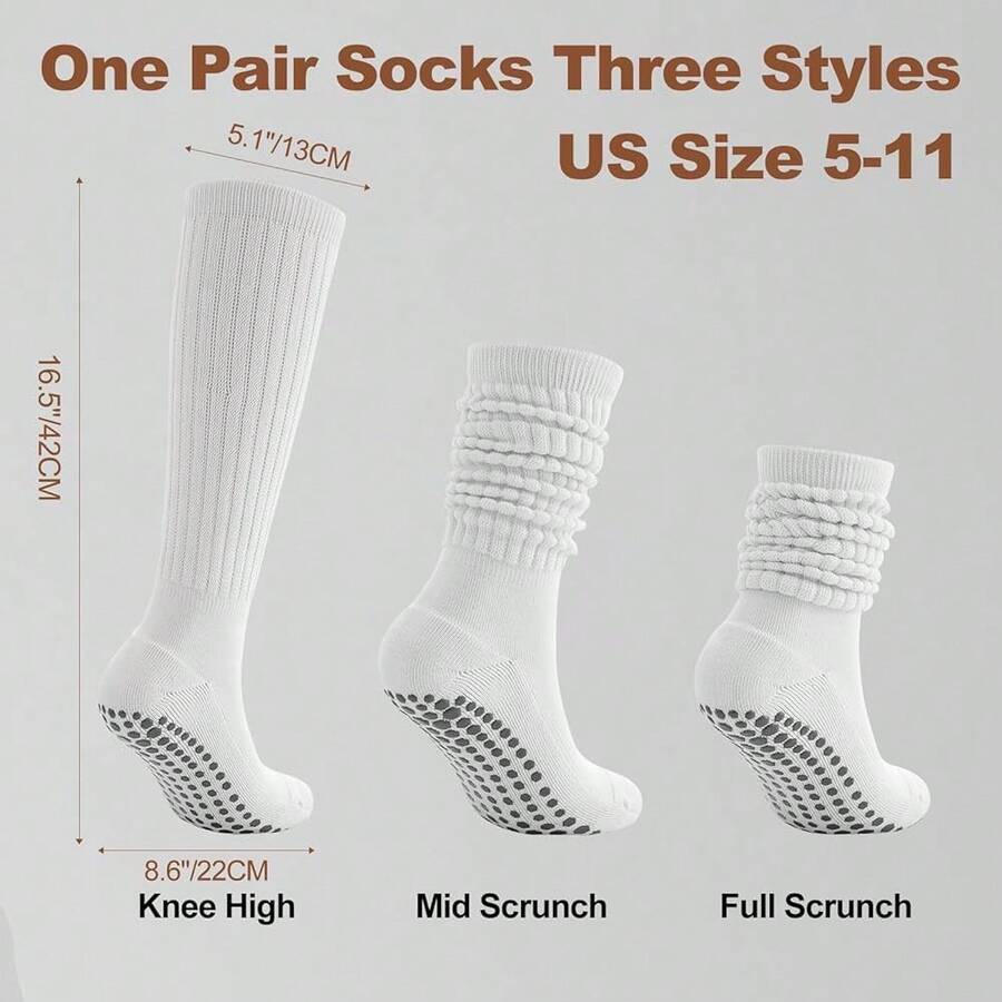 Long Scrunch Non Slip Yoga Soc - Grip Sock Yoga reseña y precio