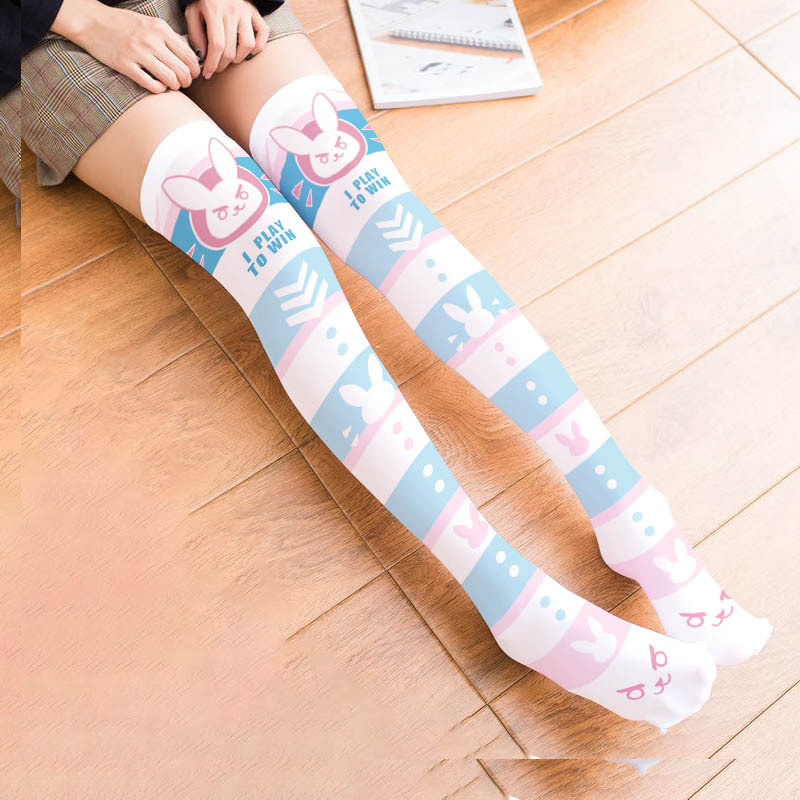 Game OW D.Va Cartoon Printed K - Silk Sock Bamboo reseña y precio