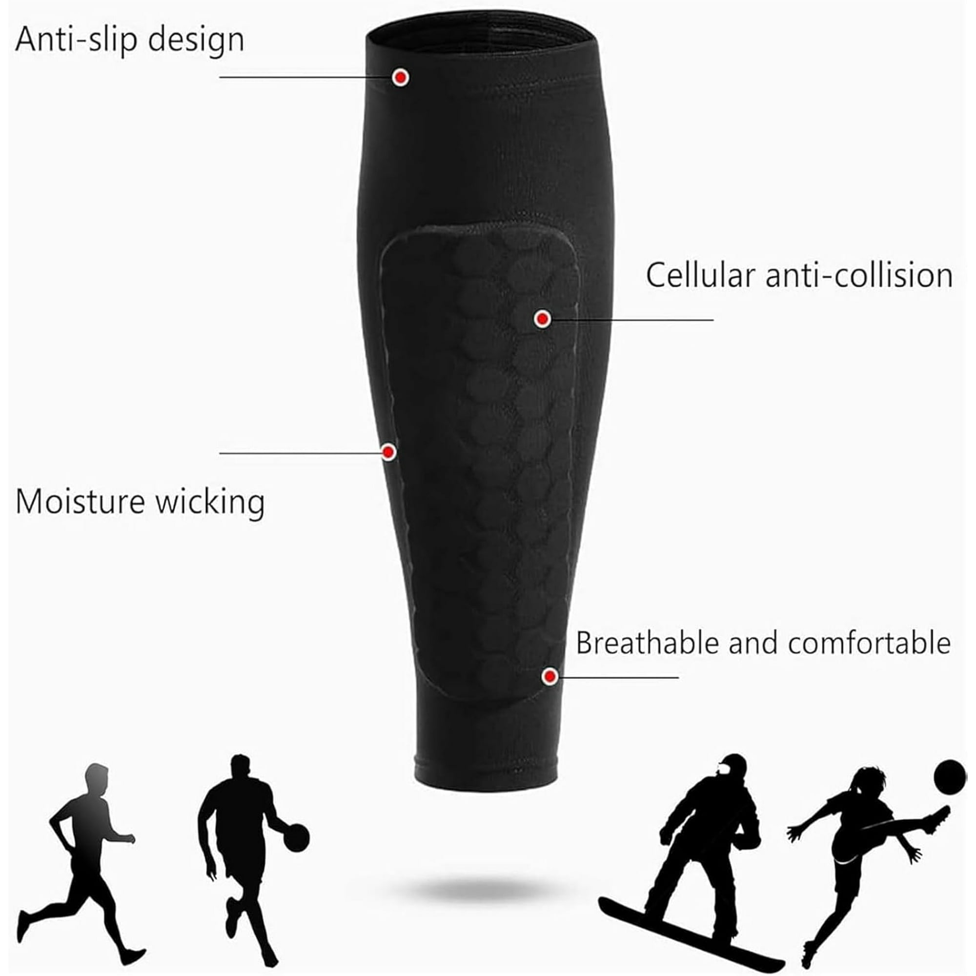 Soccer Shin Guards Shin Guard  - Compression Sleeve Calf reseña y precio