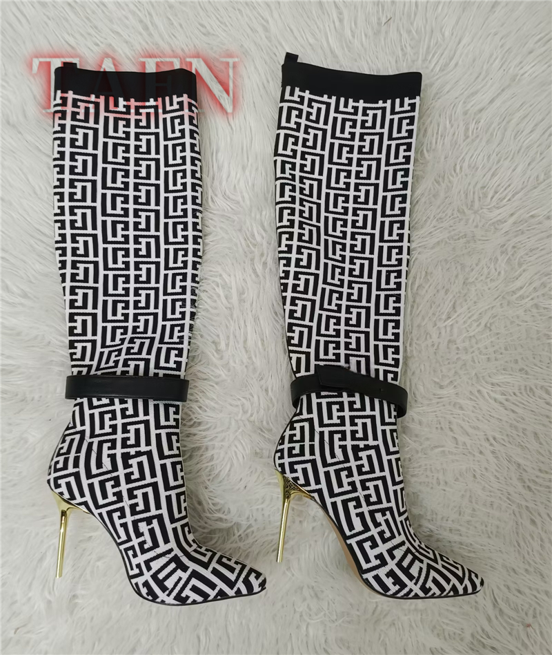 Women Stretch Sock Boots Fashi - Knee High Sock Women reseña y precio