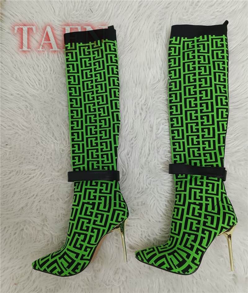 Women Stretch Sock Boots Fashi - Knee High Sock Women reseña y precio