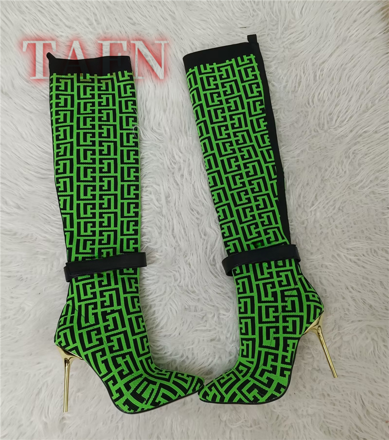 Women Stretch Sock Boots Fashi - Knee High Sock Women reseña y precio