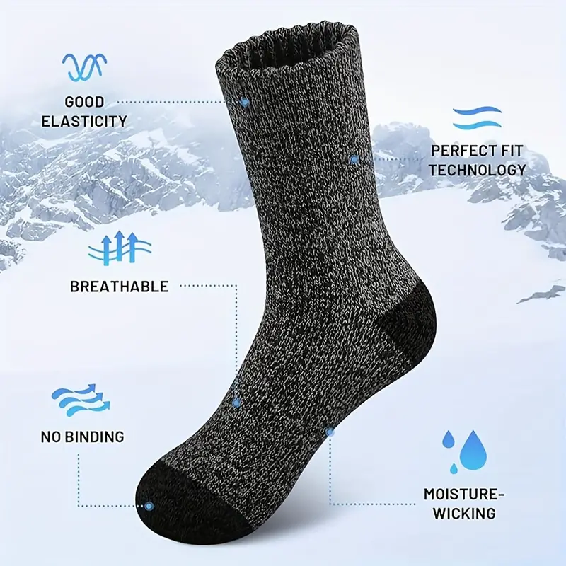 5 Pairs Merino Wool Socks For  - Wool Hiking Sock reseña y precio