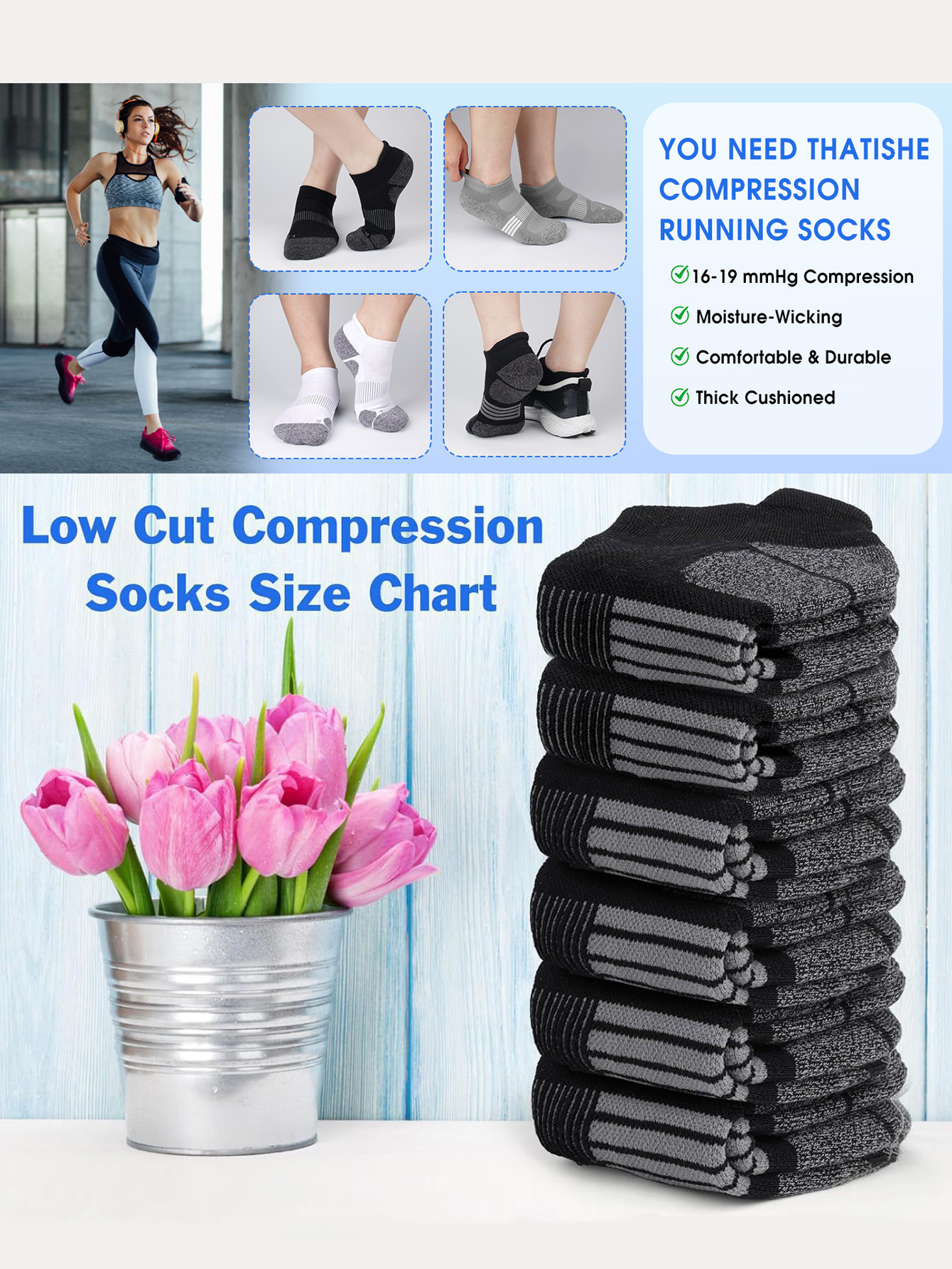Men's Ankle Socks 6/12 Pairs B - Ankle Sock Low Cut reseña y precio