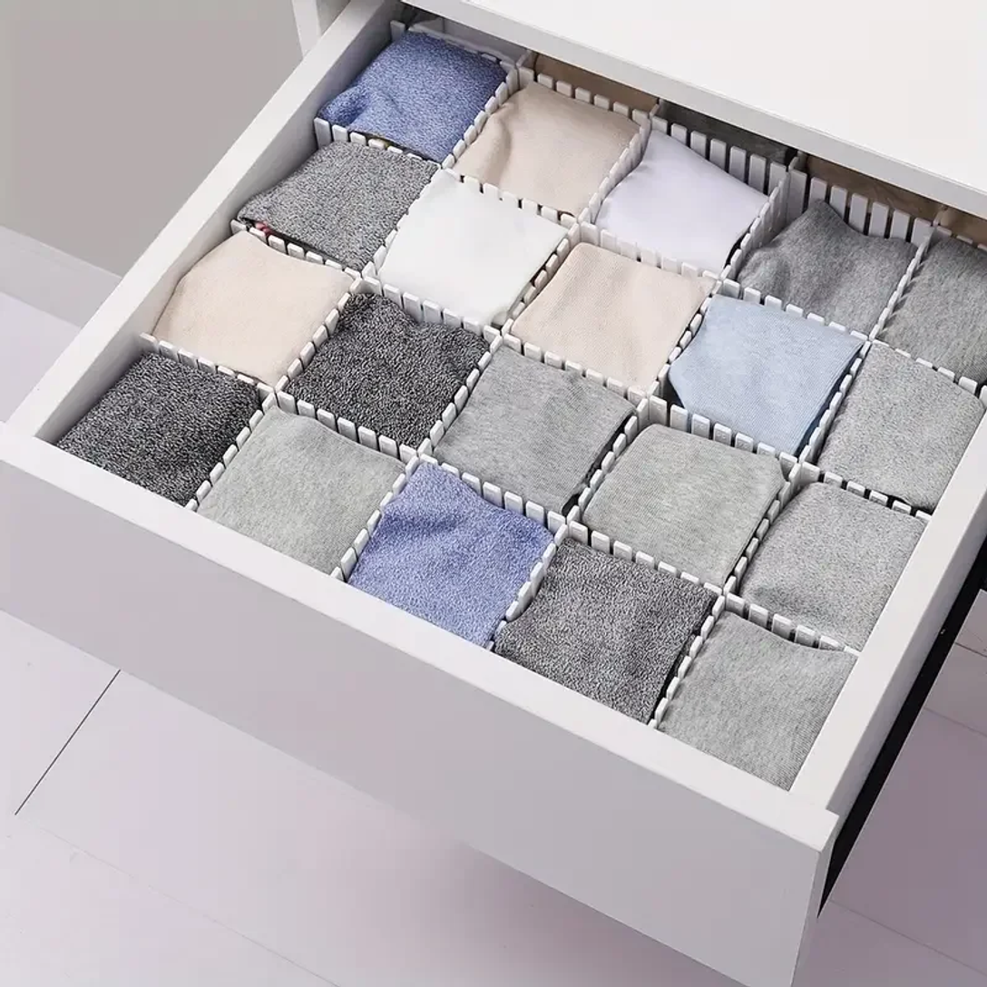 4PCS Adjustable Divider Underw - Sock Organizer Tray reseña y precio