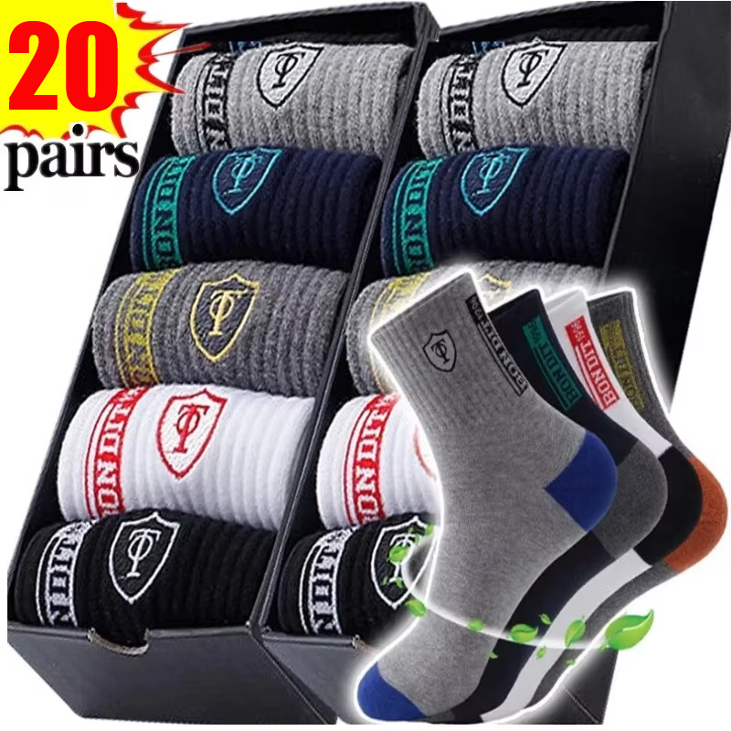 Men's 20-Pack Premium Thermal  - Cotton Crew Sock Pack reseña y precio
