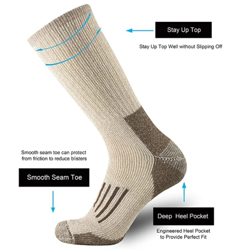 80% Wool Socks Warm Thicken Hi - Wool Hiking Sock reseña y precio