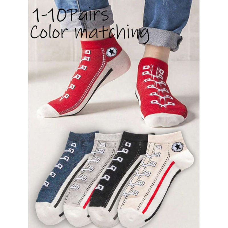 5/10 Pairs Multi-Color Breatha - Ankle Sock Low Cut reseña y precio