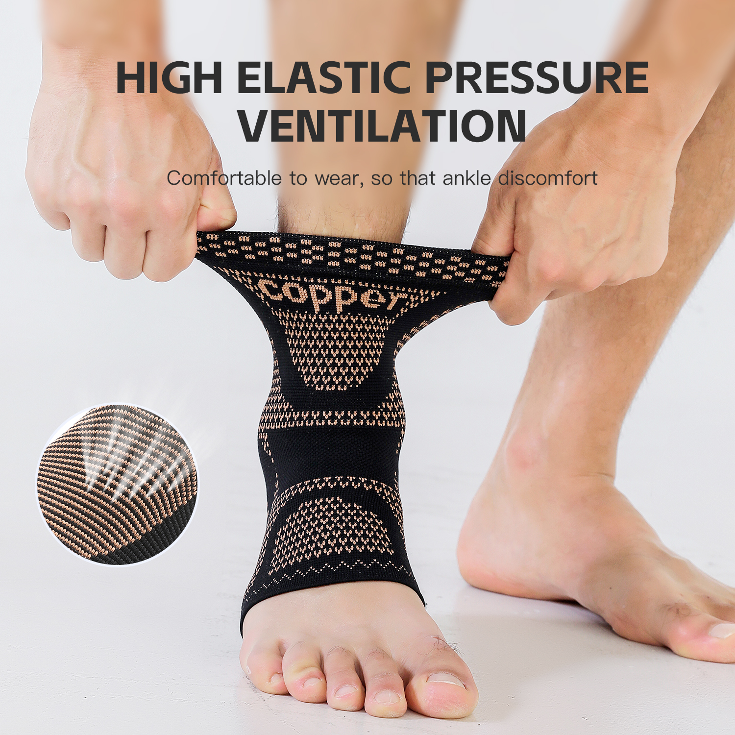 1/2 piece Copper Ankle Brace,I - Ankle Brace Sock reseña y precio