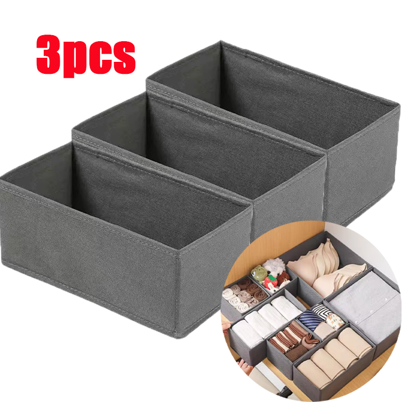 3PC Fabric Underwear Storage B - Sock Organizer Tray reseña y precio