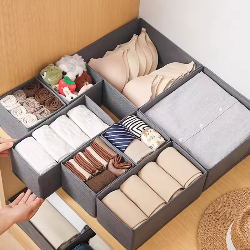3PC Fabric Underwear Storage B - Sock Organizer Tray reseña y precio