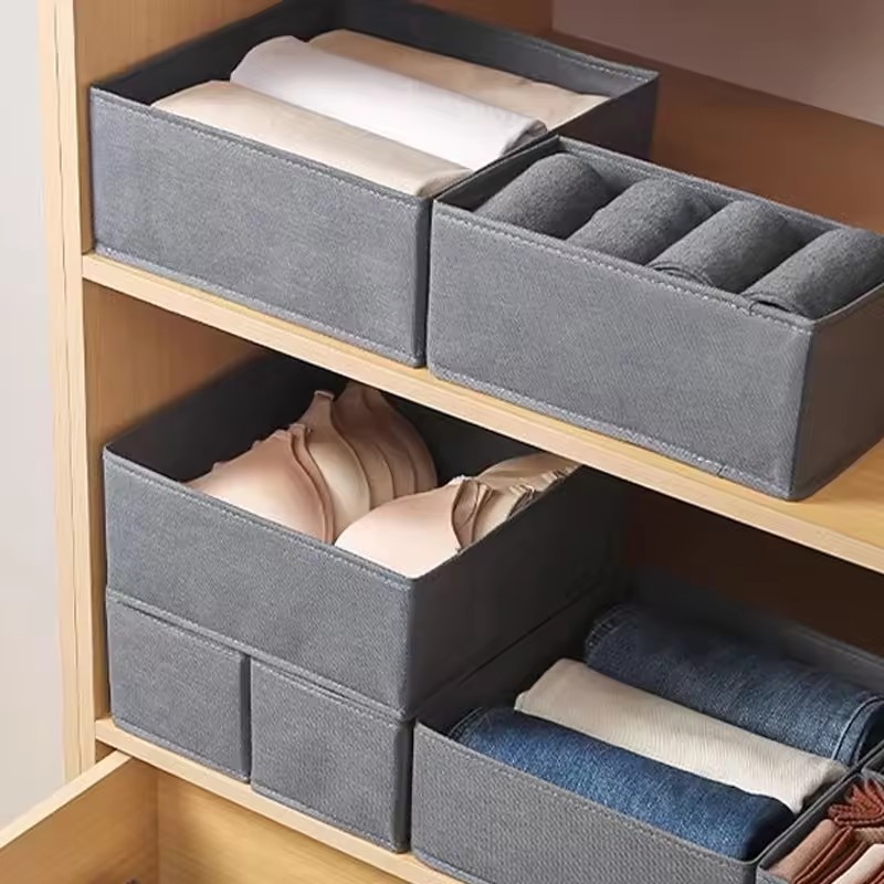 3PC Fabric Underwear Storage B - Sock Organizer Tray reseña y precio
