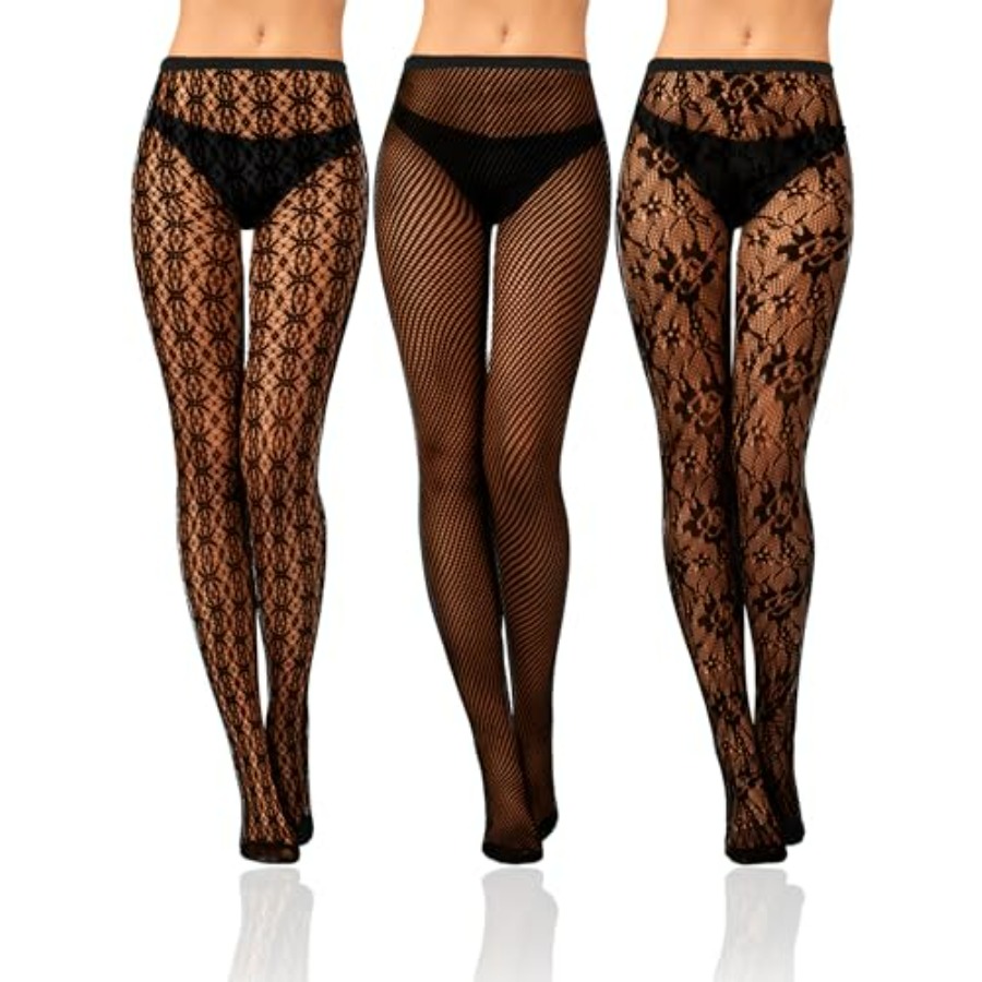 Bencailor 3 Pairs Women Rhines - Fishnet Stocking Women reseña y precio