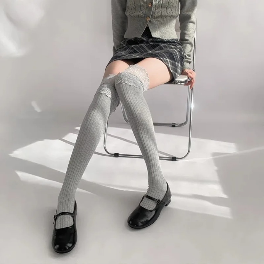 Soft Cotton Thigh High Socks,  - Boot Sock Slouchy reseña y precio