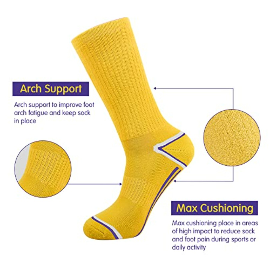 Mens 6 Pack Athletic Performan - Athletic Sock Cushion reseña y precio