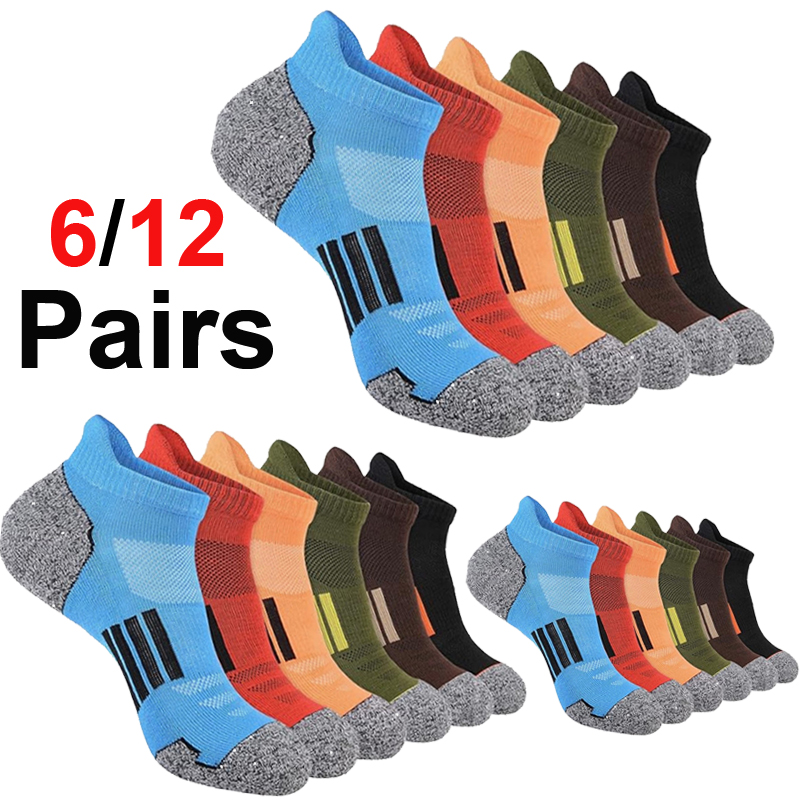 6/12 Pairs Men Vibrant Multico - Ankle Sock Low Cut reseña y precio